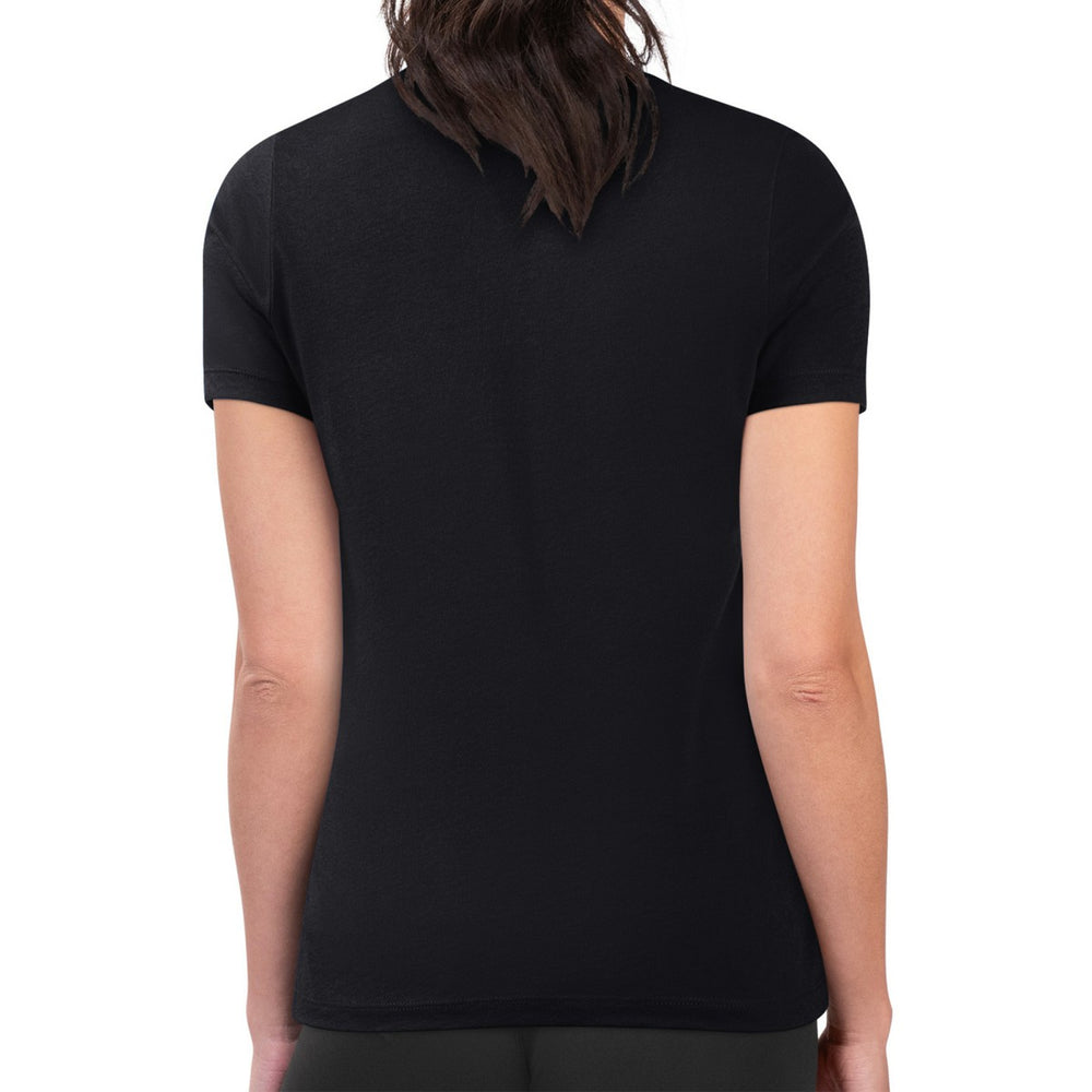 Milwaukee Bucks G-III 4Her by Carl Banks Women's Super-Slim Lightweight Pinstripe Circle Graphic T-Shirt Black