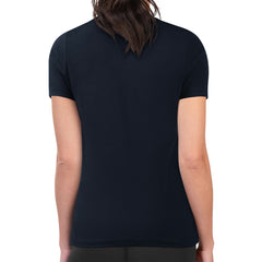 Memphis Grizzlies G-III 4Her by Carl Banks Women's Super-Slim Lightweight Pinstripe Circle Graphic T-Shirt Navy