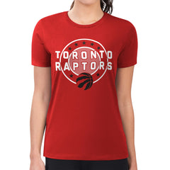Toronto Raptors G-III 4Her by Carl Banks Women's Super-Slim Lightweight Pinstripe Circle Graphic T-Shirt Red