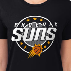 Phoenix Suns G-III 4Her by Carl Banks Women's Super-Slim Lightweight Pinstripe Circle Graphic T-Shirt Black outlet