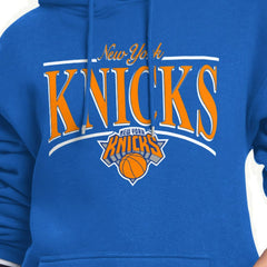 New York Knicks Starter Women's Arch Stripe Fleece Hoodie Blue