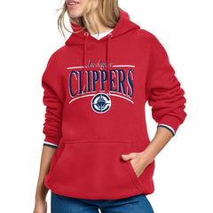 LA Clippers Starter Women's Arch Stripe Fleece Hoodie Red