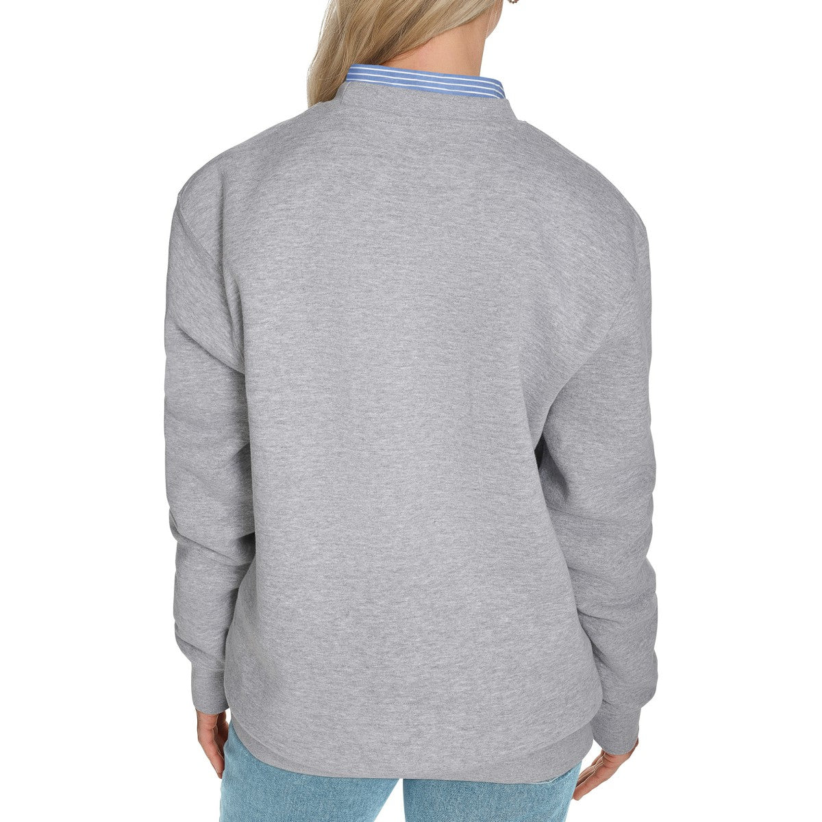 Portland Trail Blazers Starter Women's Arch Stripe Fleece Crewneck Sweatshirt Gray
