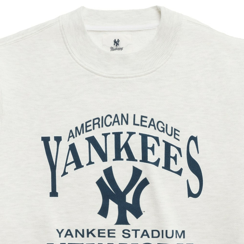 New York Yankees Madhappy Unisex High Rib Sweatshirt - Heather Gray Sweatshirts