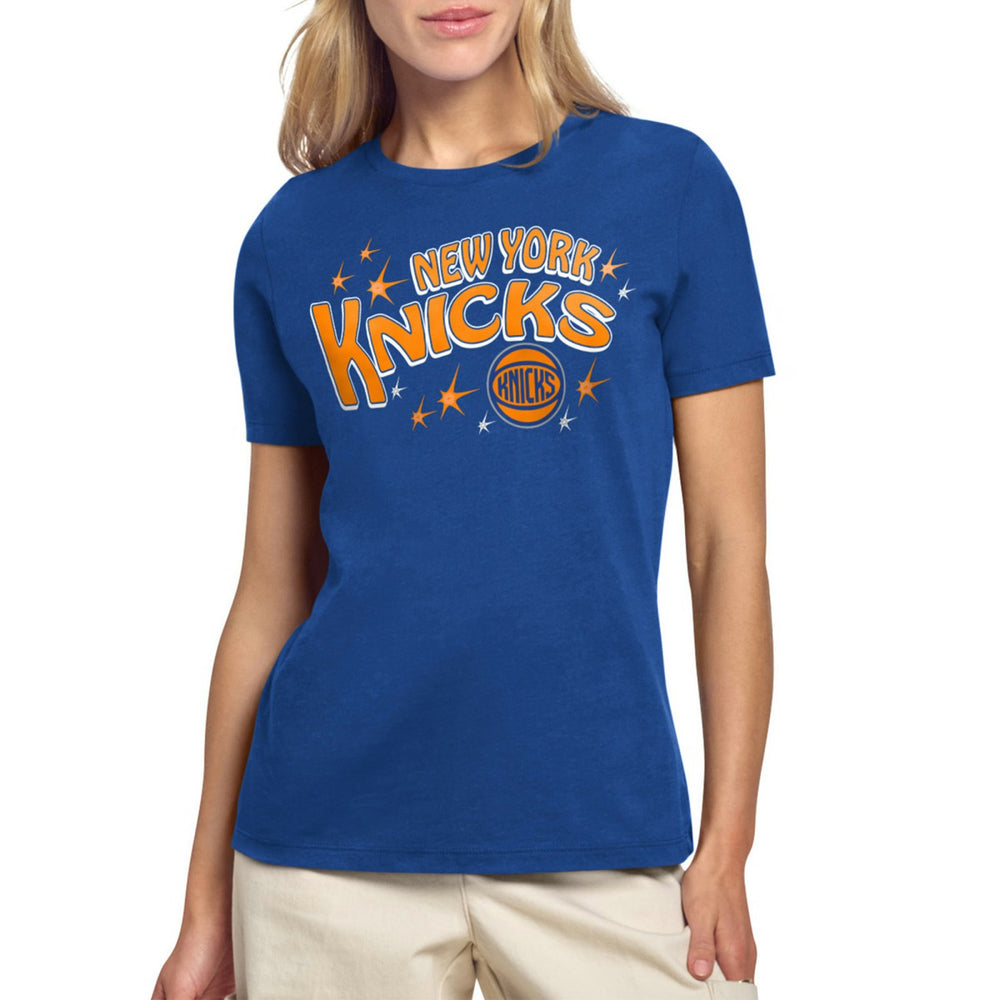 New York Knicks Starter Women's Fireworks T-Shirt Blue