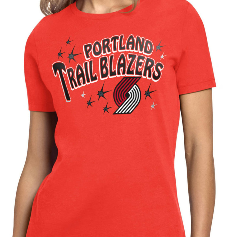 Portland Trail Blazers Starter Women's Fireworks T-Shirt Red