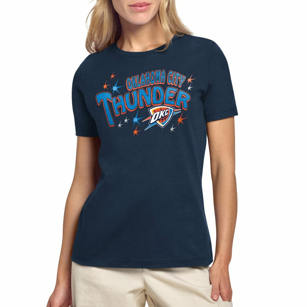 Oklahoma City Thunder Starter Women's Fireworks T-Shirt Navy outlet