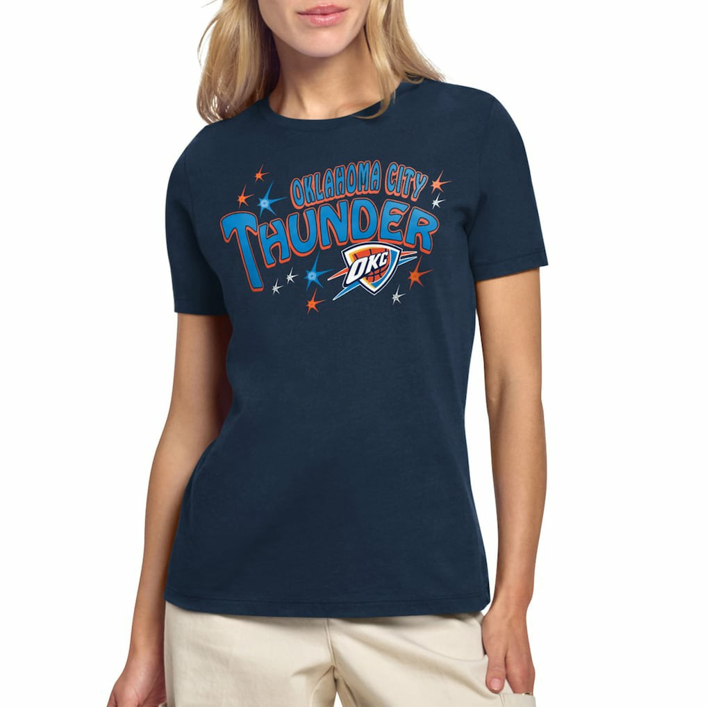 Oklahoma City Thunder Starter Women's Fireworks T-Shirt Navy outlet