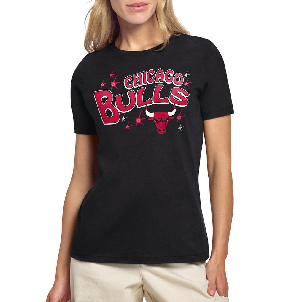 Chicago Bulls Starter Women's Fireworks T-Shirt Black outlet