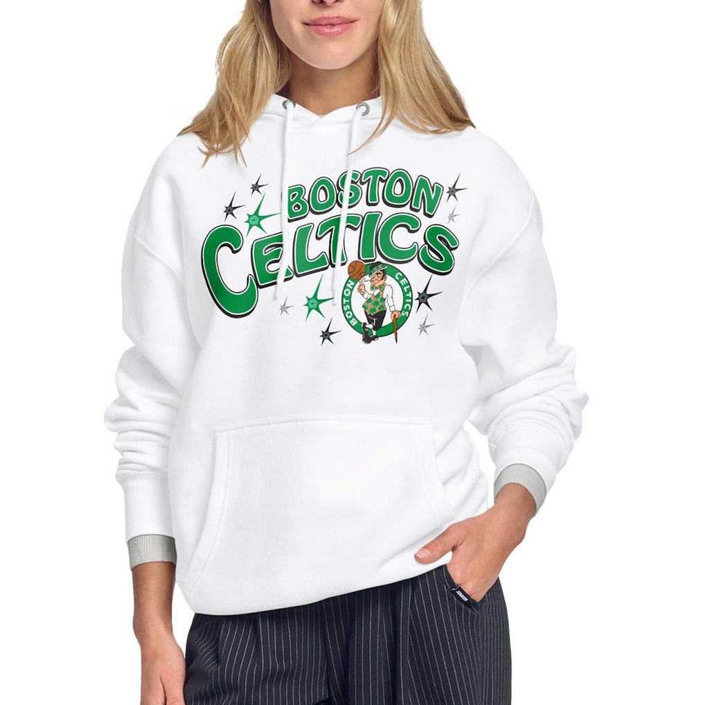 Boston Celtics Starter Women's Fireworks Fleece Hoodie White outlet