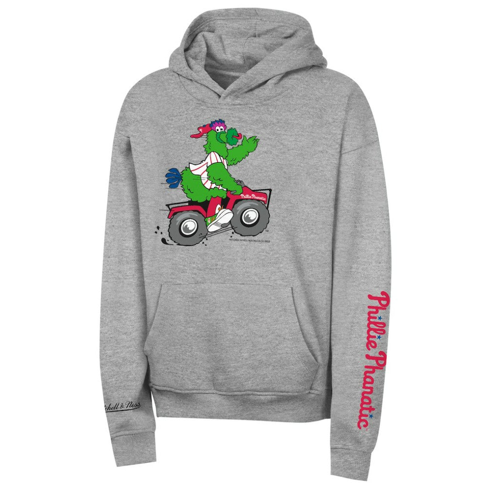 Philadelphia Phillies Outerstuff Youth Iconic Phanatic Hoodie - Gray Hoodies