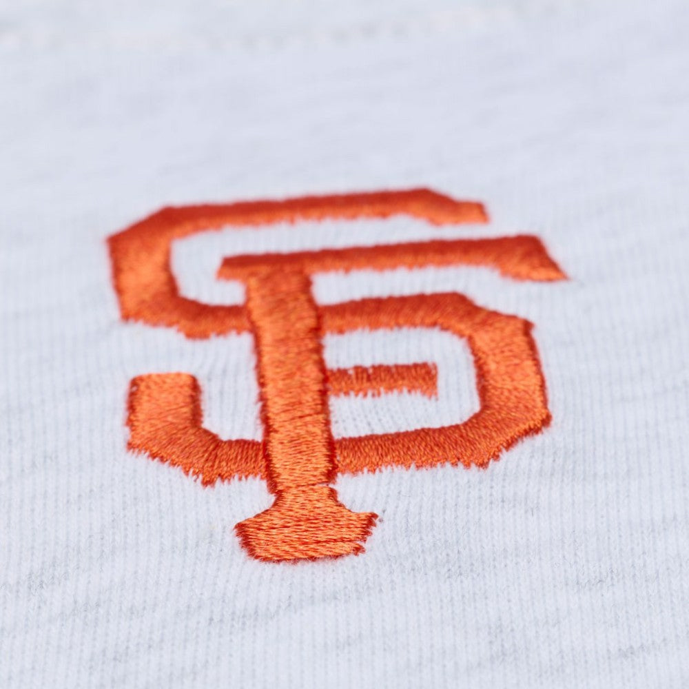 San Francisco Giants Mitchell & Ness Women's Script Cropped Boxy T-Shirt - Heather Gray T-shirts