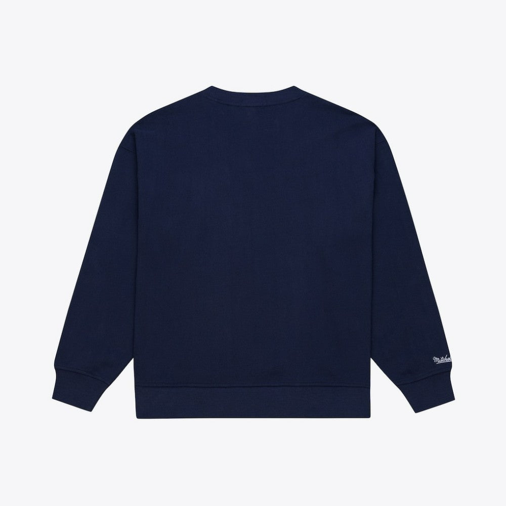 Atlanta Braves Mitchell & Ness Women's Script Sweatshirt - Navy Sweatshirts