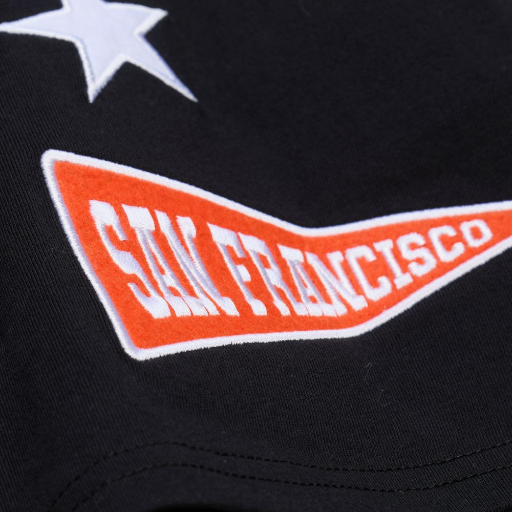 San Francisco Giants Mitchell & Ness Women's Pep Rally Cropped Boxy T-Shirt - Black T-shirts