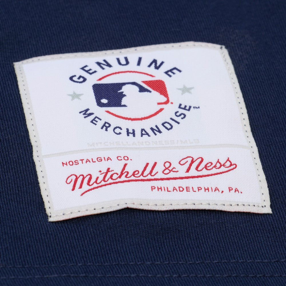 Atlanta Braves Mitchell & Ness Women's Pep Rally Cropped Boxy T-Shirt - Navy T-shirts