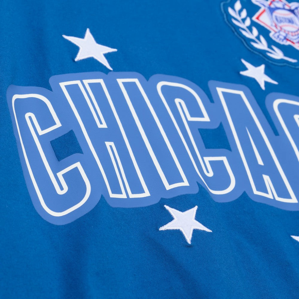 Chicago Cubs Mitchell & Ness Women's Pep Rally Cropped Boxy T-Shirt - Royal T-shirts