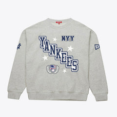 New York Yankees Mitchell & Ness Women's Pep Rally Sweatshirt - Heather Gray Sweatshirts