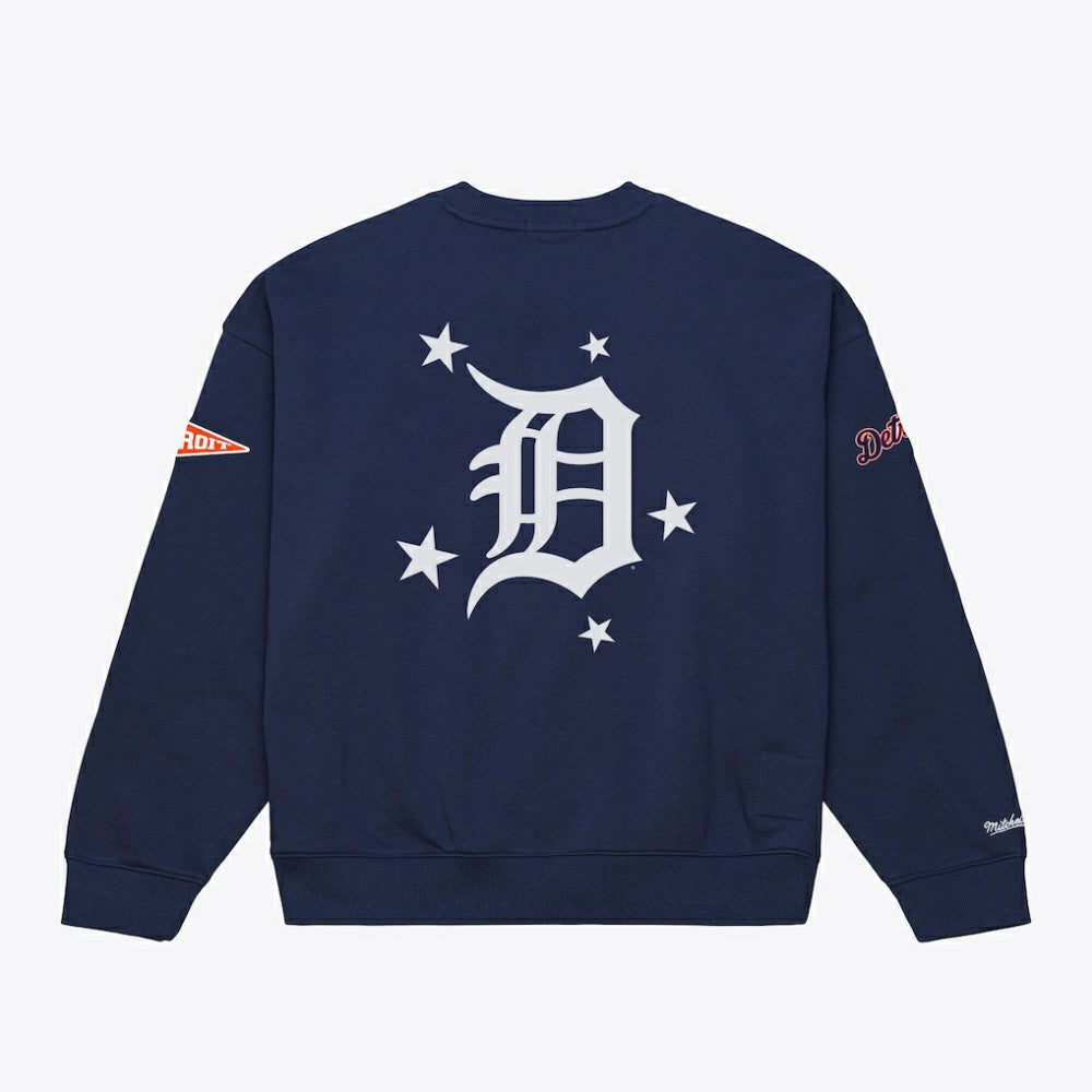 Detroit Tigers Mitchell & Ness Women's Pep Rally Sweatshirt - Navy Sweatshirts