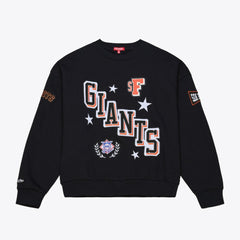 San Francisco Giants Mitchell & Ness Women's Pep Rally Sweatshirt - Black Sweatshirts