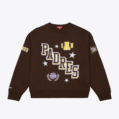 San Diego Padres Mitchell & Ness Women's Pep Rally Sweatshirt - Brown Sweatshirts