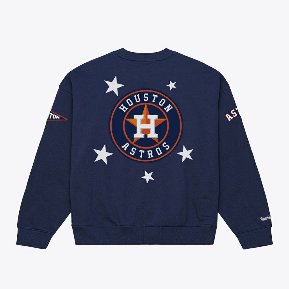 Houston Astros Mitchell & Ness Women's Pep Rally Sweatshirt - Navy Sweatshirts