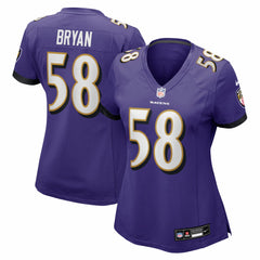 Taven Bryan Baltimore Ravens Women's Team Game Jersey - Purple Jerseys