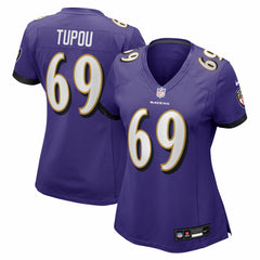 Josh Tupou Baltimore Ravens Women's Team Game Jersey - Purple Jerseys