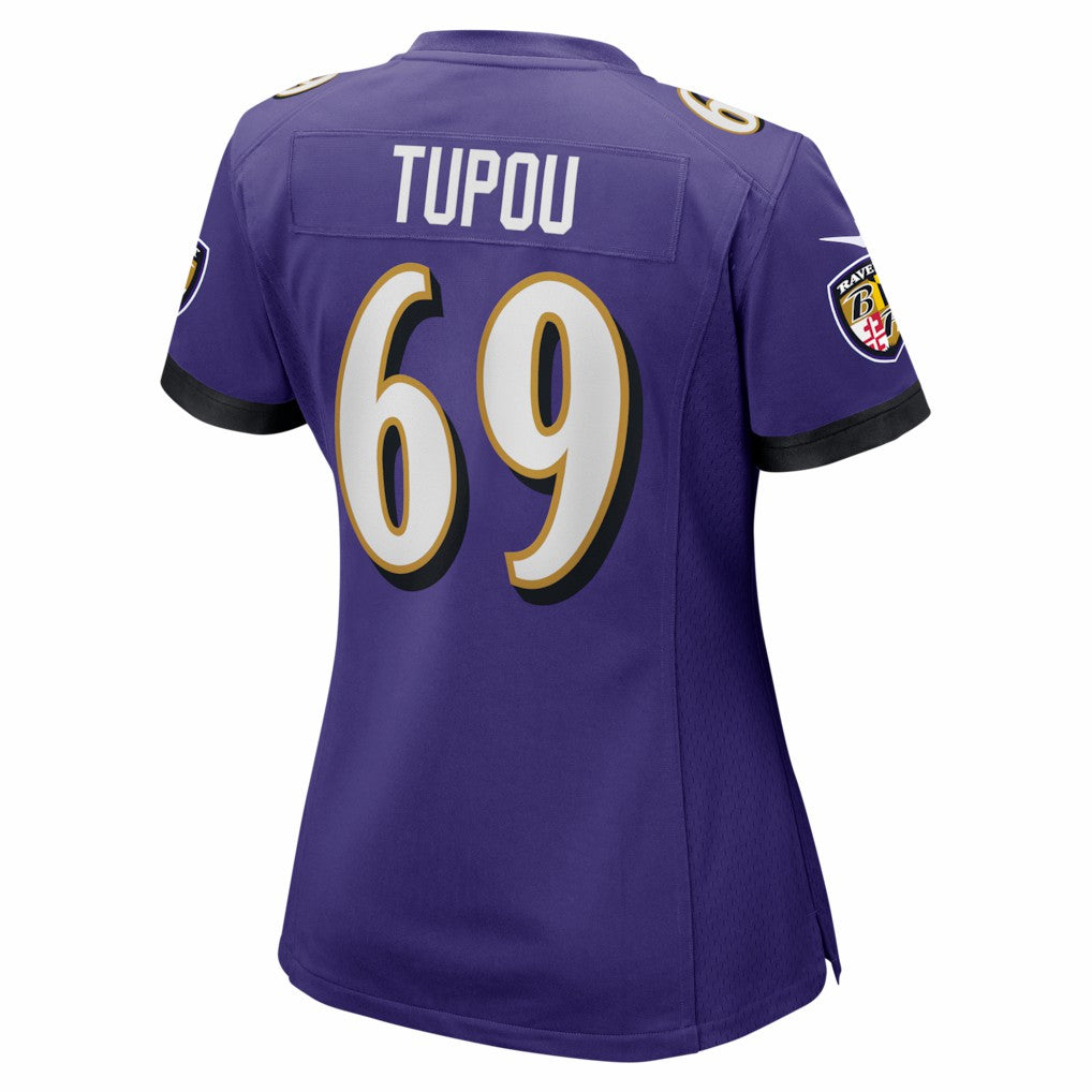 Josh Tupou Baltimore Ravens Women's Team Game Jersey - Purple Jerseys