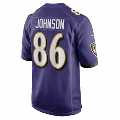 Cornelius Johnson Baltimore Ravens Team Game Jersey - Purple Jerseys