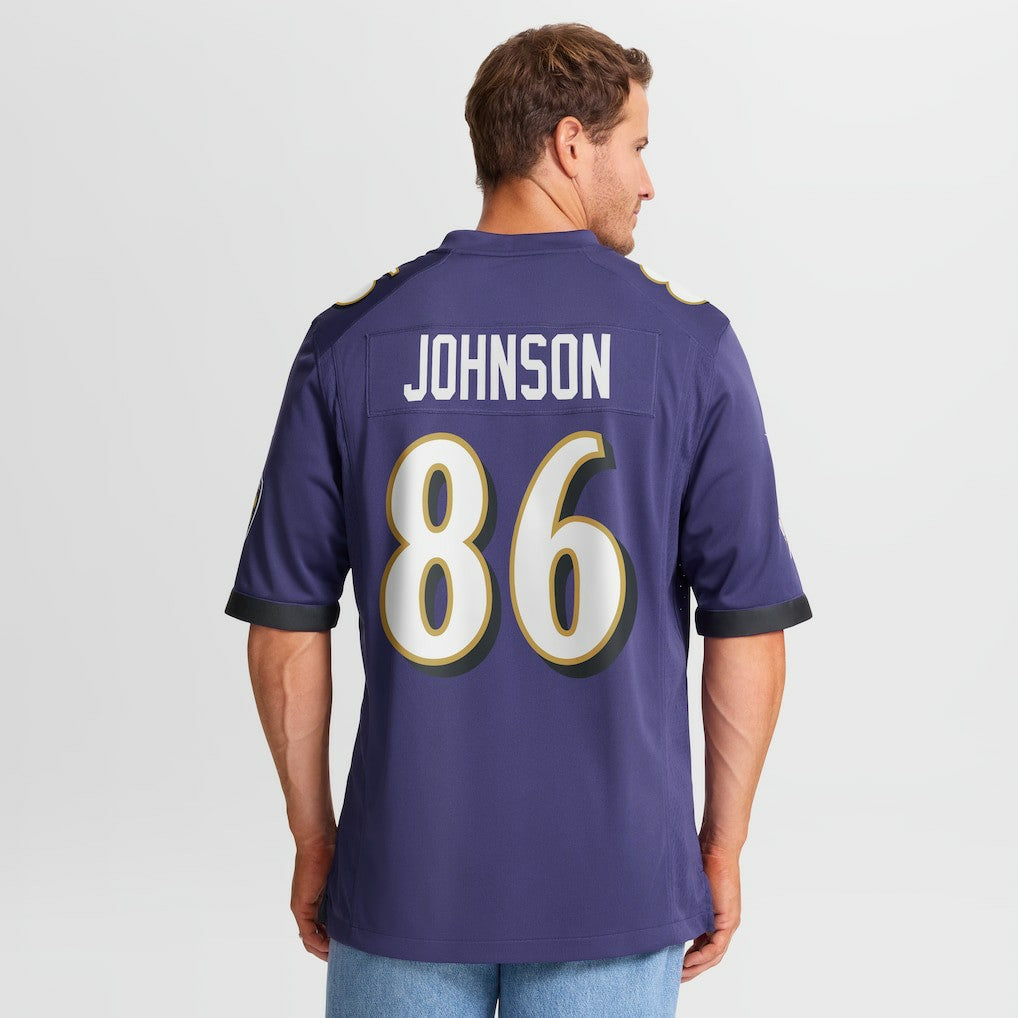 Cornelius Johnson Baltimore Ravens Team Game Jersey - Purple Jerseys