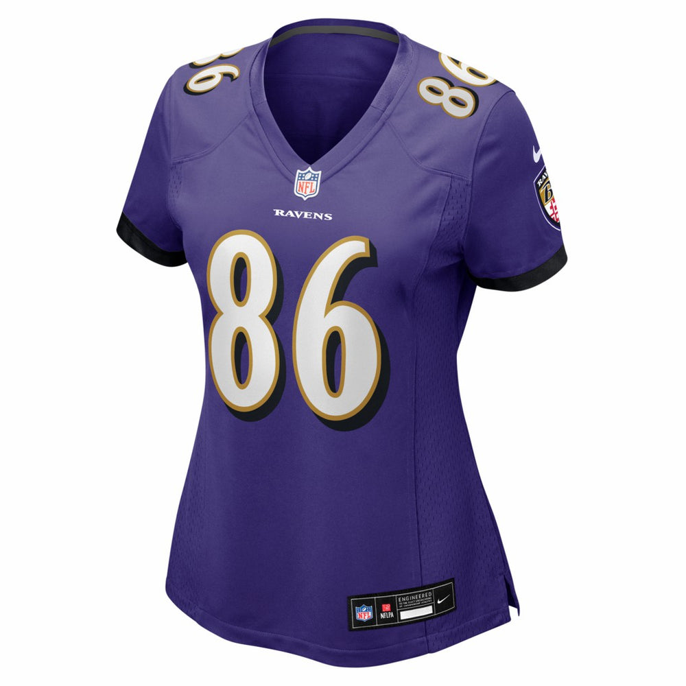 Cornelius Johnson Baltimore Ravens Women's Team Game Jersey - Purple Jerseys