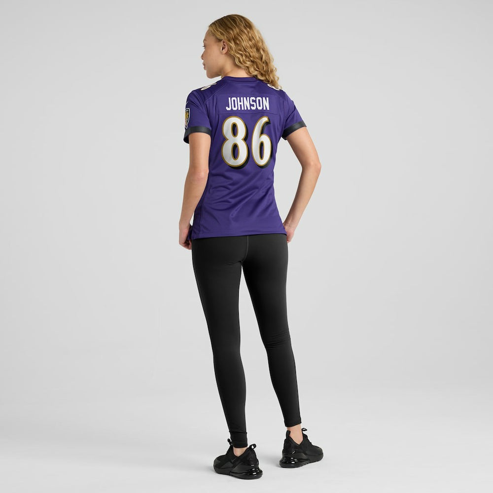 Cornelius Johnson Baltimore Ravens Women's Team Game Jersey - Purple Jerseys