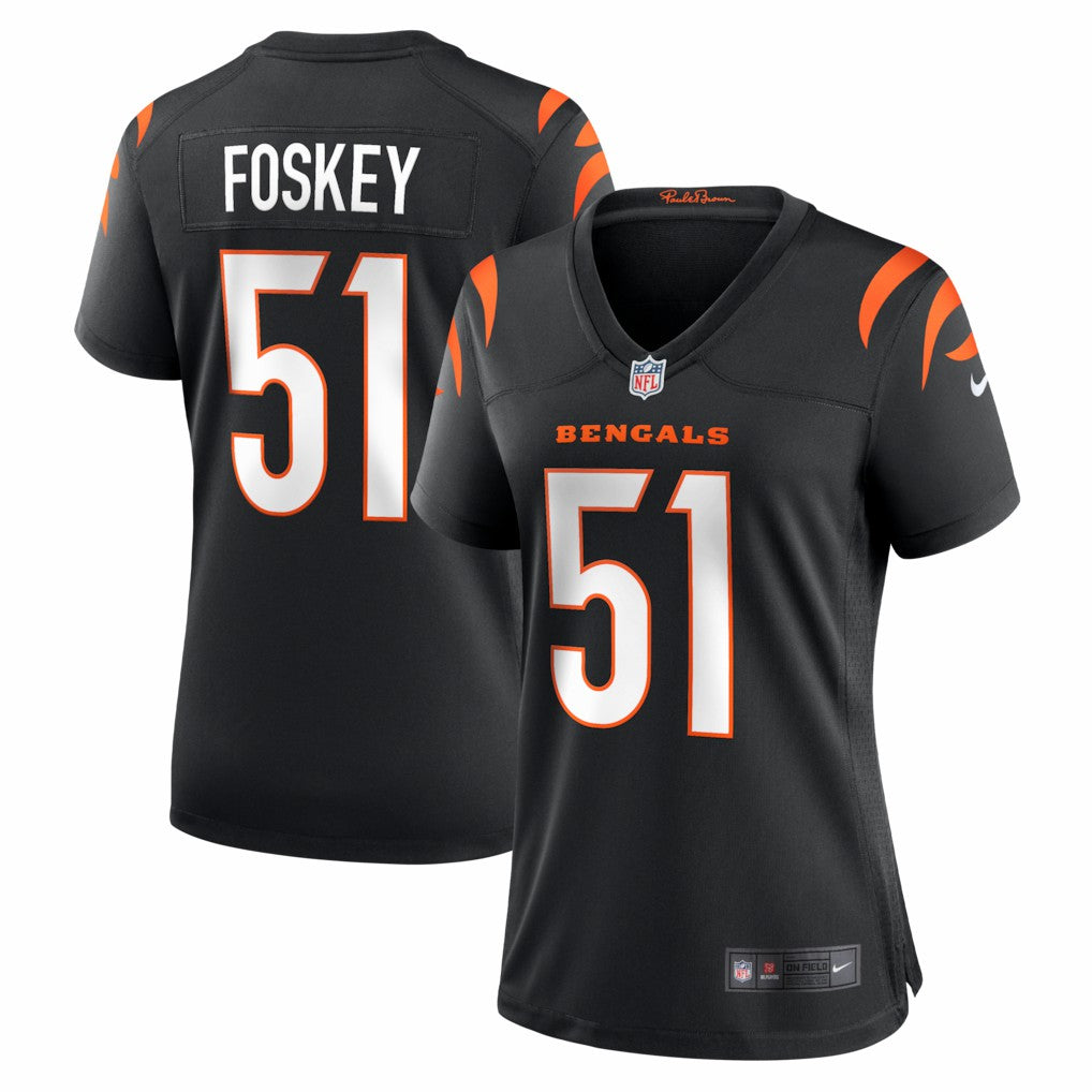 Isaiah Foskey Cincinnati Bengals Women's Team Game Jersey - Black Jerseys