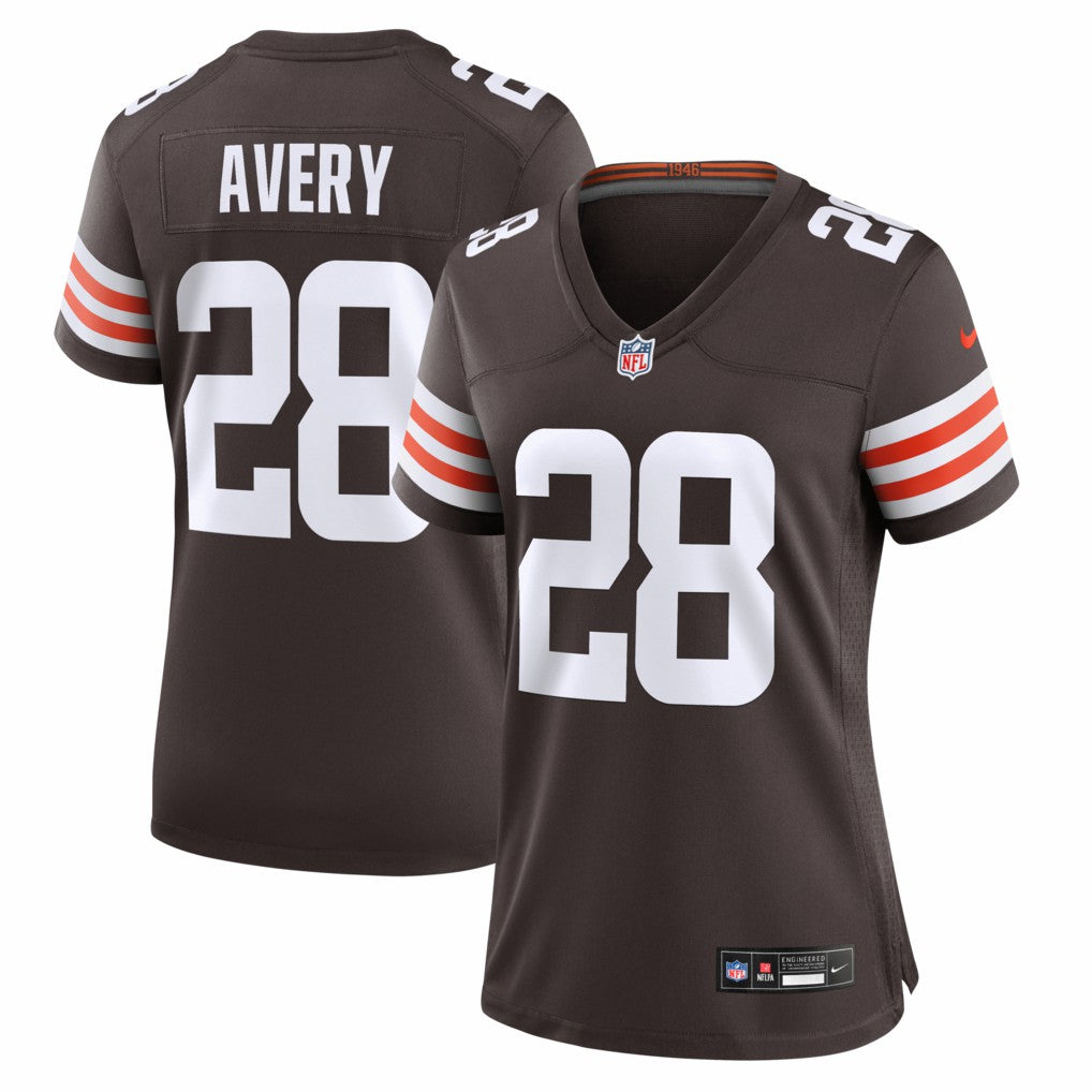 Tre Avery Cleveland Browns Women's Team Game Jersey - Brown Jerseys