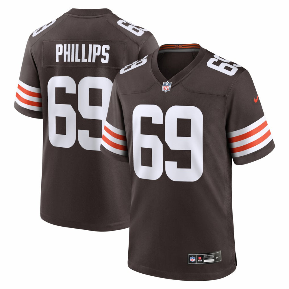 Tyre Phillips Cleveland Browns Team Game Jersey - Brown Jerseys