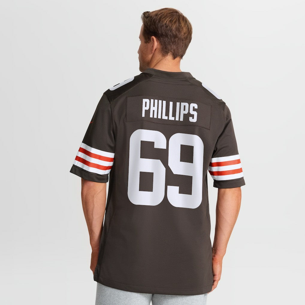 Tyre Phillips Cleveland Browns Team Game Jersey - Brown Jerseys