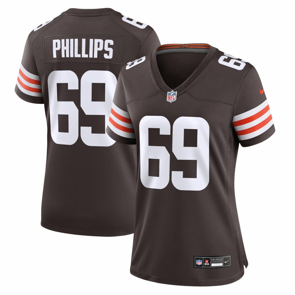 Tyre Phillips Cleveland Browns Women's Team Game Jersey - Brown Jerseys