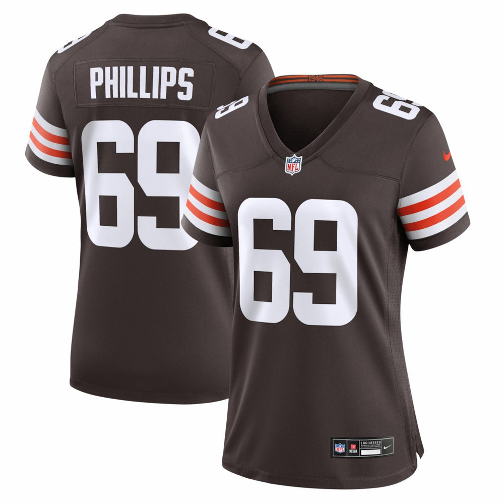 Tyre Phillips Cleveland Browns Women's Team Game Jersey - Brown Jerseys