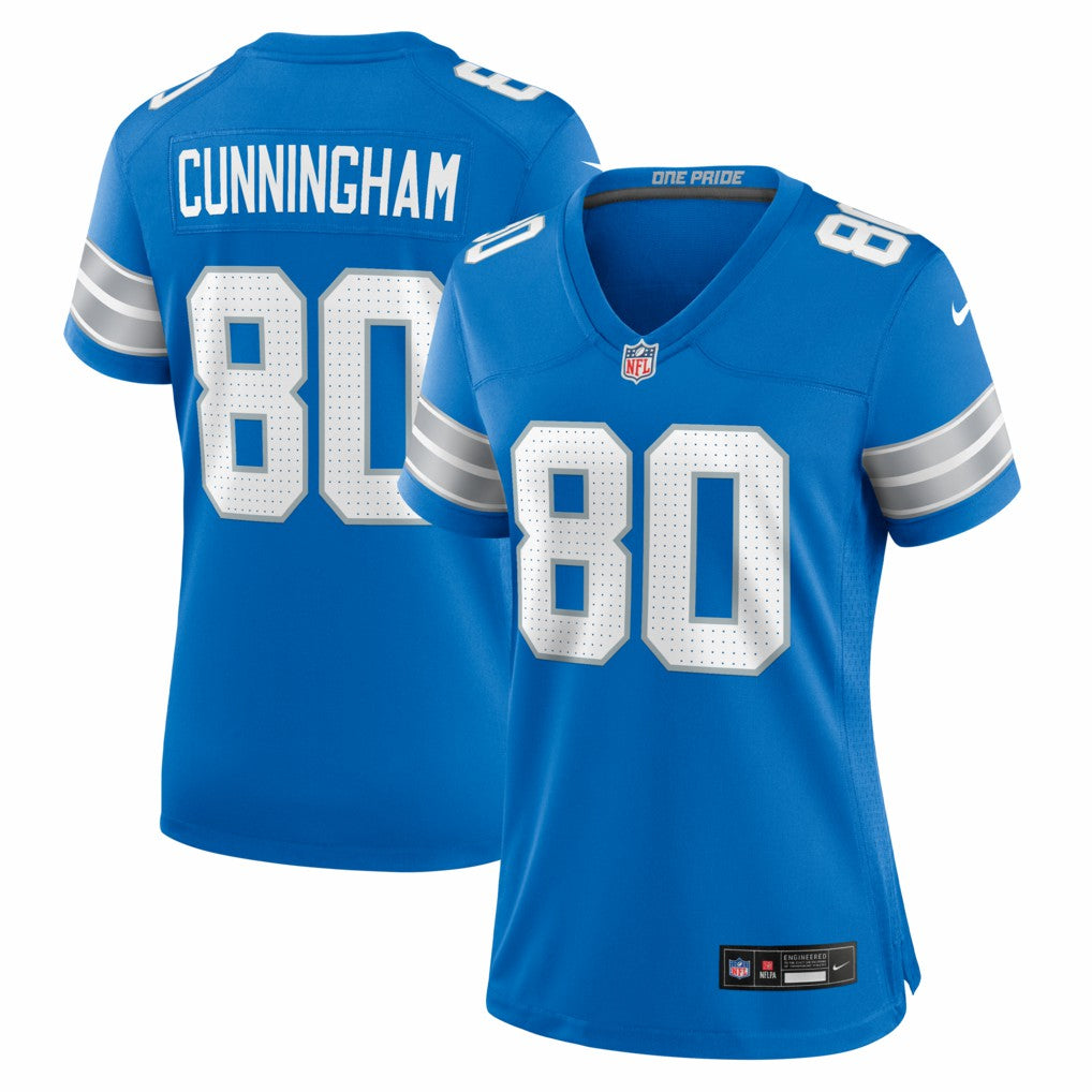 Malik Cunningham Detroit Lions Women's Team Game Jersey - Blue Jerseys