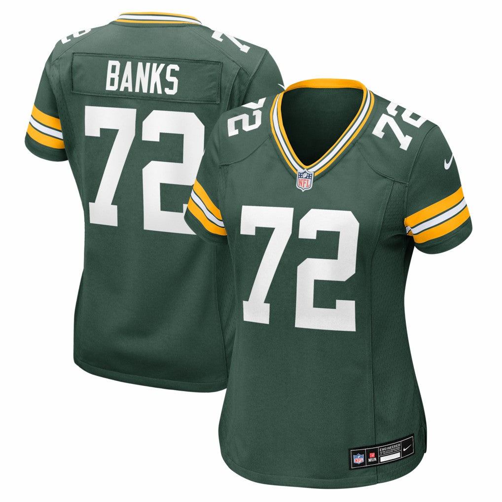 Brant Banks Green Bay Packers Women's Team Game Jersey - Green Jerseys