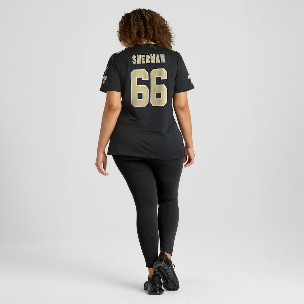 William Sherman New Orleans Saints Women's Team Game Jersey - Black Jerseys