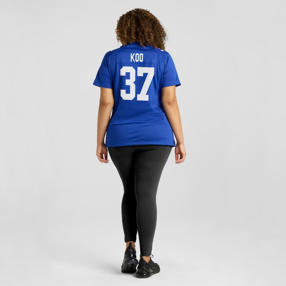 Younghoe Koo New York Giants Women's Team Game Jersey - Royal Jerseys
