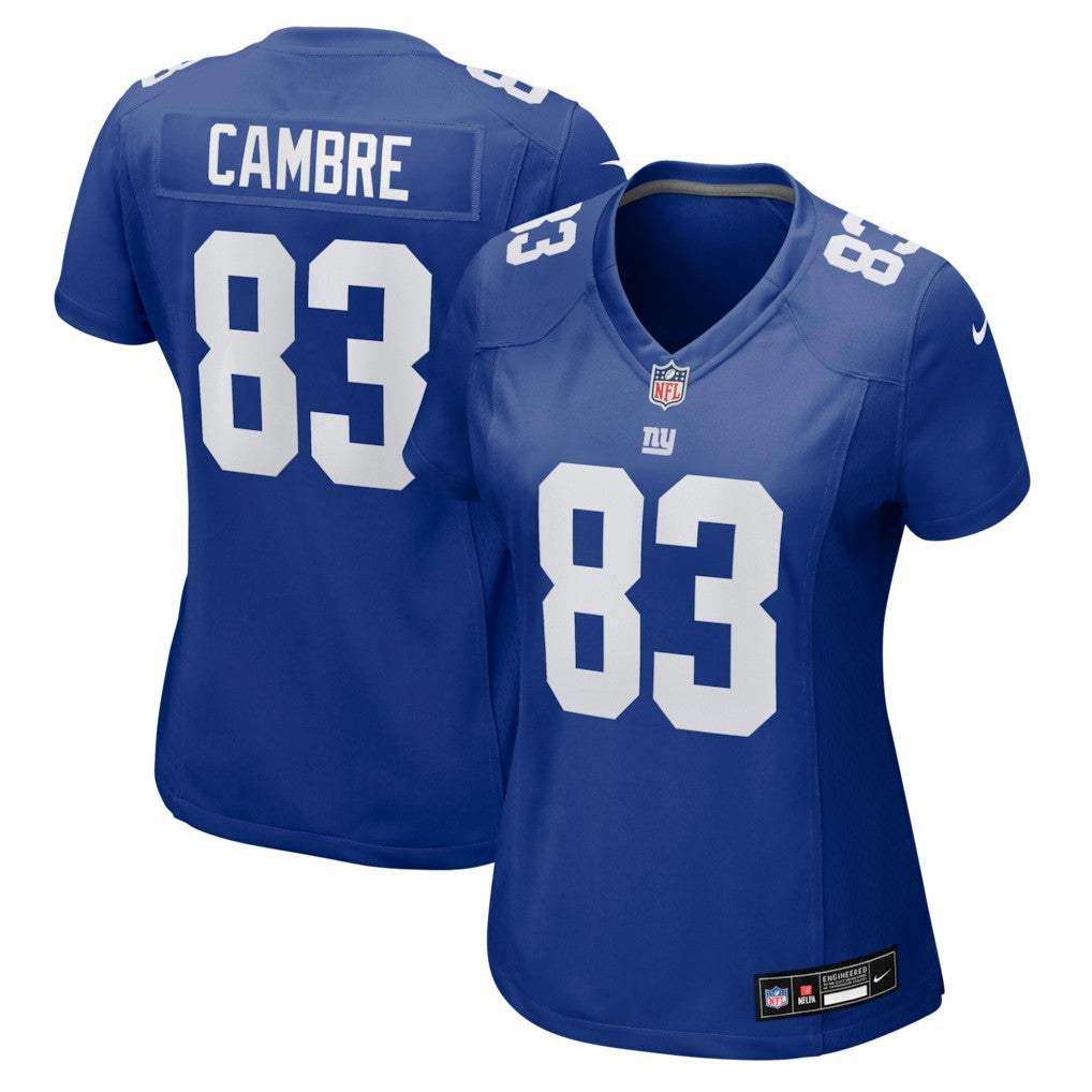 Dalen Cambre New York Giants Women's Team Game Jersey - Royal Jerseys