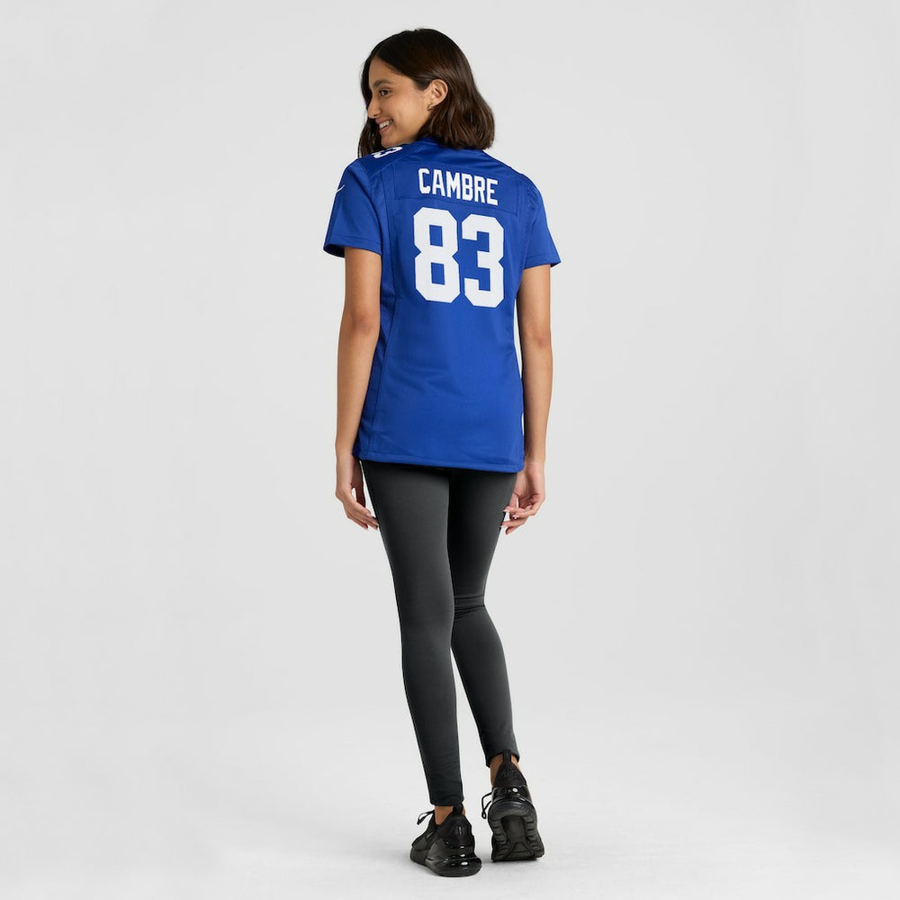 Dalen Cambre New York Giants Women's Team Game Jersey - Royal Jerseys