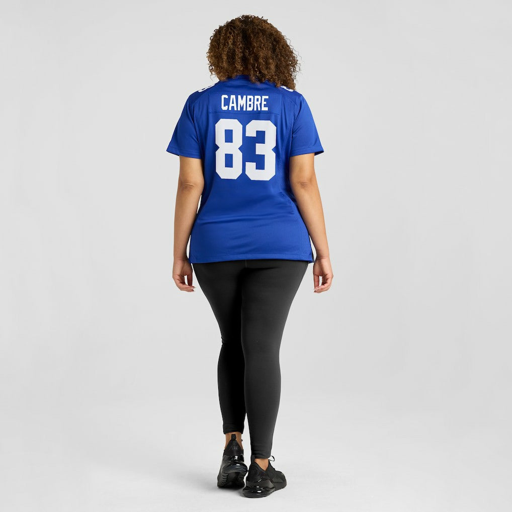 Dalen Cambre New York Giants Women's Team Game Jersey - Royal Jerseys