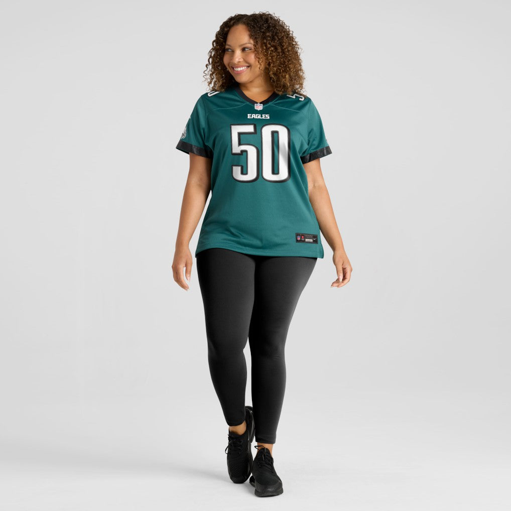 Lance Dixon Philadelphia Eagles Women's Team Game Jersey - Midnight Green Jerseys
