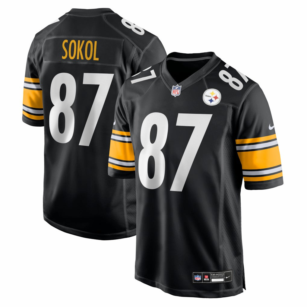 Matt Sokol Pittsburgh Steelers Team Game Jersey - Black Jerseys