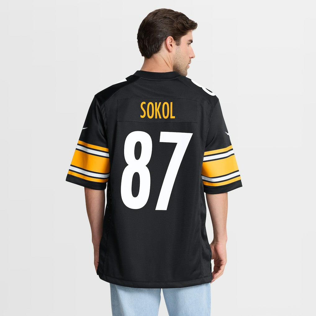 Matt Sokol Pittsburgh Steelers Team Game Jersey - Black Jerseys