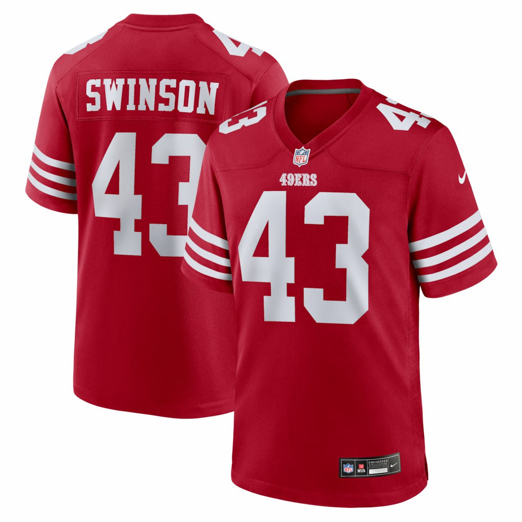 Messiah Swinson San Francisco 49ers Team Game Jersey - Scarlet Jerseys