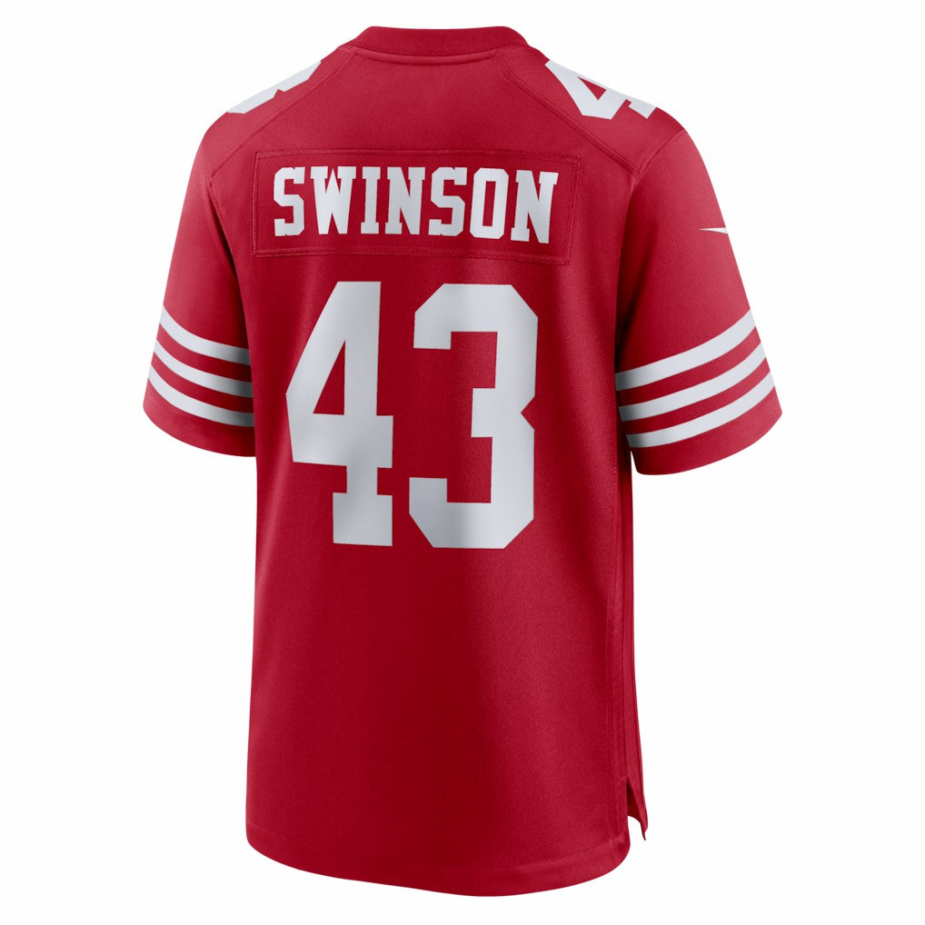 Messiah Swinson San Francisco 49ers Team Game Jersey - Scarlet Jerseys